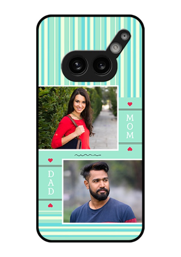 Nothing Phone 2A Plus Custom Glass Phone Case - Mom & Dad Pic Design