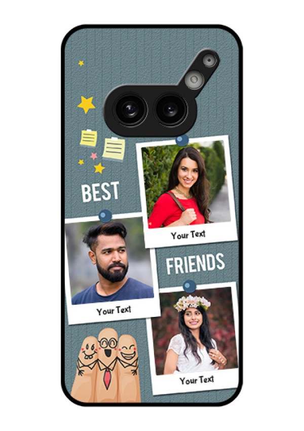 Nothing Phone 2A Plus Custom Glass Phone Case - Sticky Frames And Friendship Design