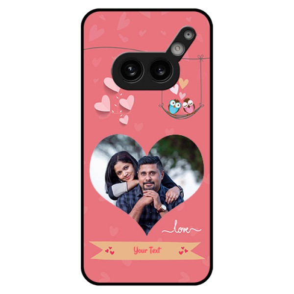 Nothing Phone 2A Plus Custom Glass Phone Case - Peach Color Love Design Nothing Phone 2A Plus Custom Glass Phone Case - Peach Color Love Design