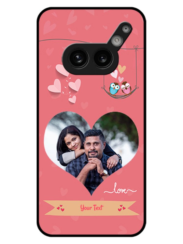 Custom Nothing Phone 2A Plus Custom Glass Phone Case - Peach Color Love Design