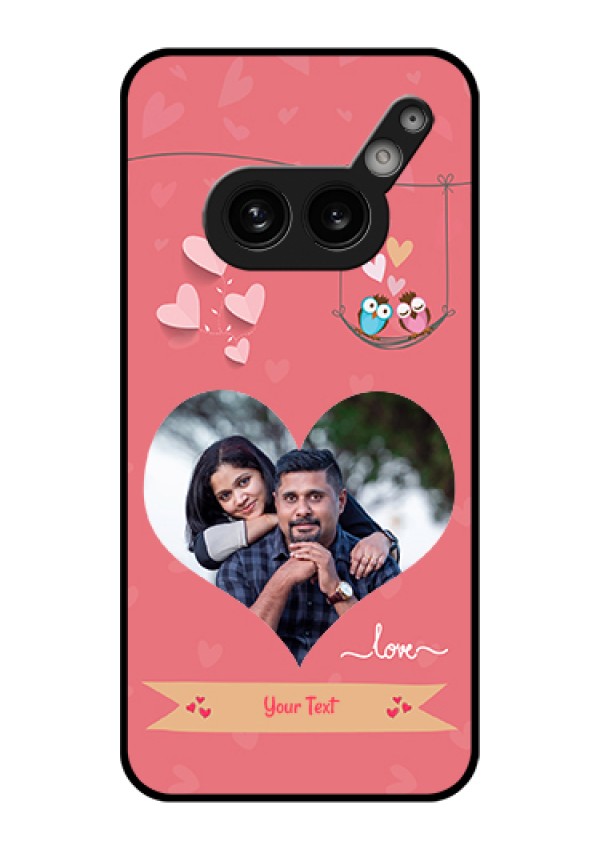 Nothing Phone 2A Plus Custom Glass Phone Case - Peach Color Love Design