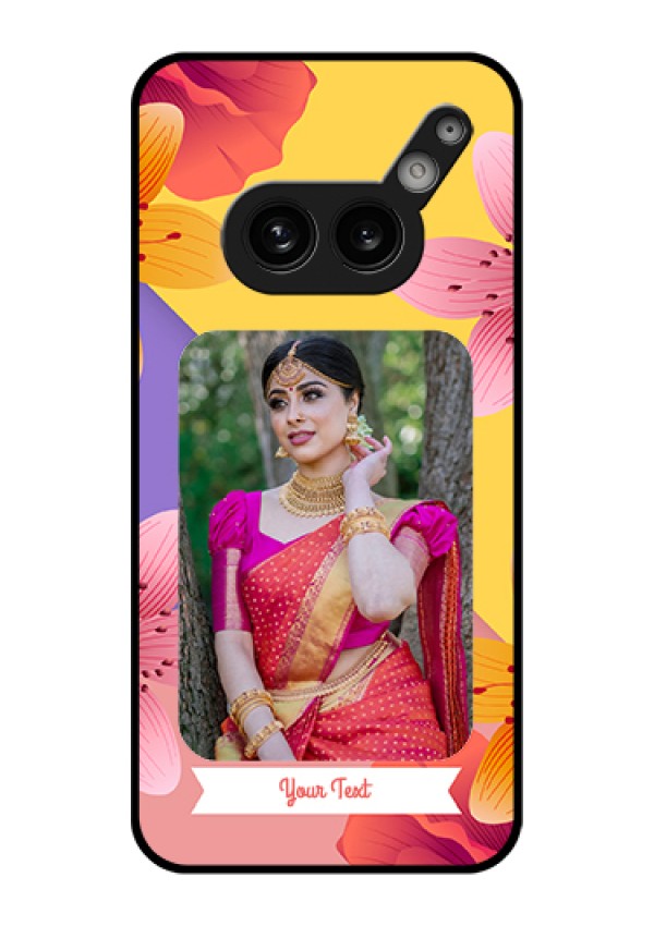 Nothing Phone 2A Plus Custom Glass Phone Case - 3 Image With Vintage Floral Design