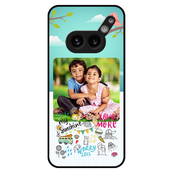 Nothing Phone 2A Plus Custom Glass Phone Case - Doodle Love Design