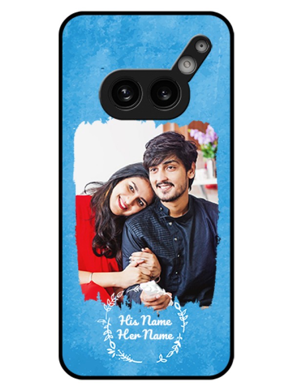 Custom Nothing Phone 2A Plus Custom Glass Phone Case - Blue Color Vintage Design