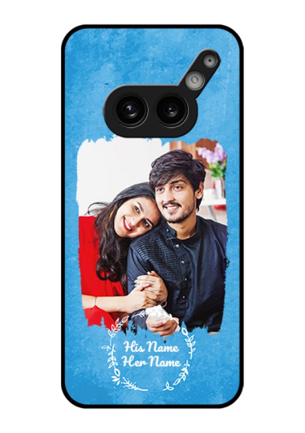 Nothing Phone 2A Plus Custom Glass Phone Case - Blue Color Vintage Design