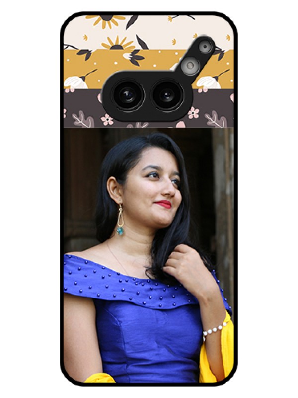 Custom Nothing Phone 2A Plus Custom Glass Phone Case - Stylish Floral Design