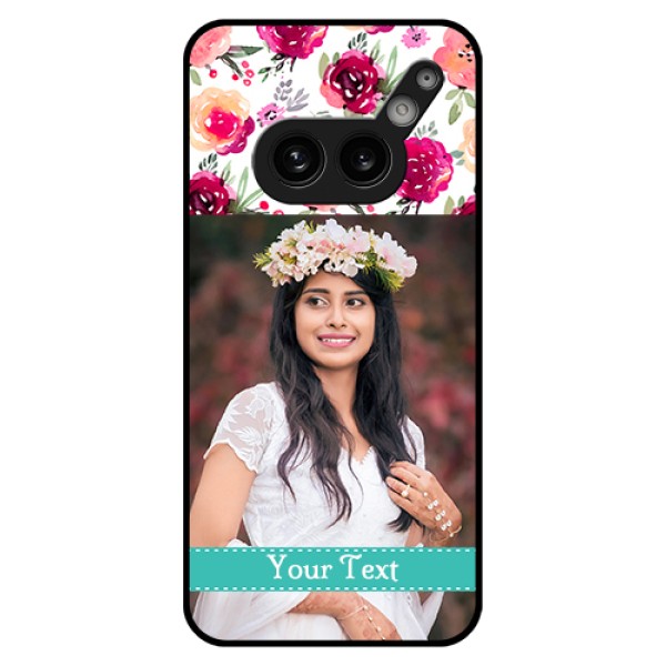 Nothing Phone 2A Plus Custom Glass Phone Case - Water Colors Floral Design Nothing Phone 2A Plus Custom Glass Phone Case - Water Colors Floral Design