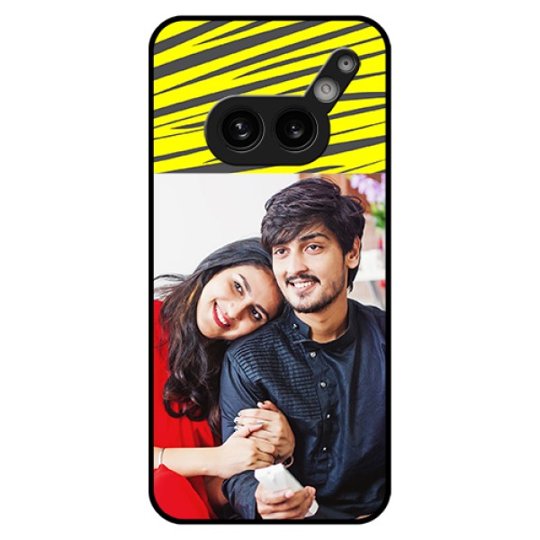 Nothing Phone 2A Plus Custom Glass Phone Case - Yellow Abstract Design Nothing Phone 2A Plus Custom Glass Phone Case - Yellow Abstract Design