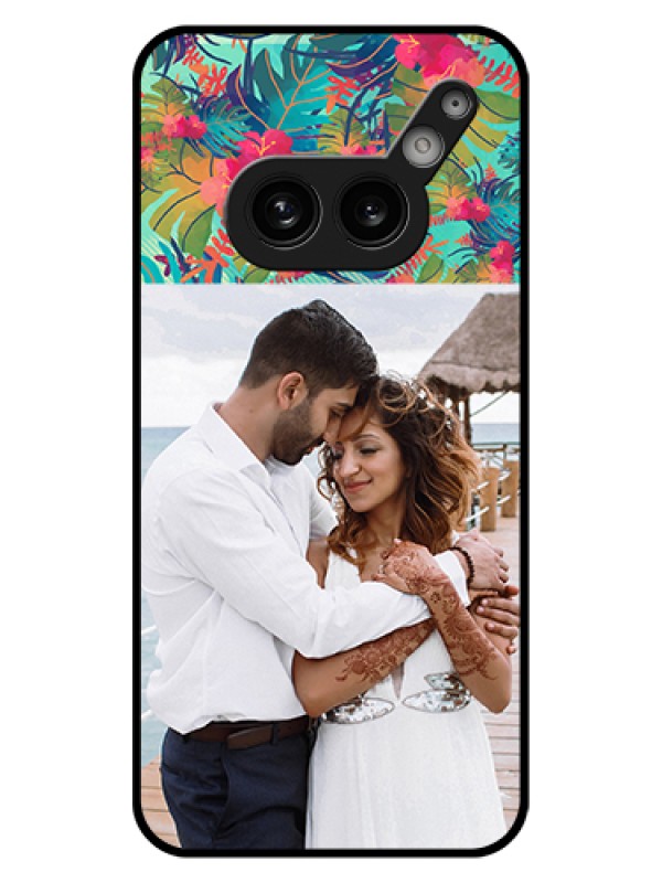 Custom Nothing Phone 2A Plus Custom Glass Phone Case - Watercolor Floral Design