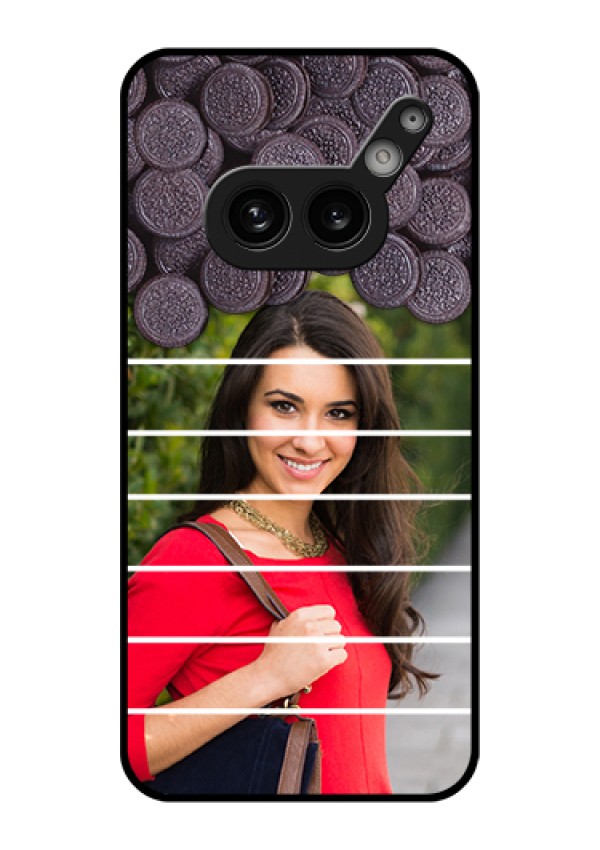 Nothing Phone 2A Plus Custom Glass Phone Case - With Oreo Biscuit Design