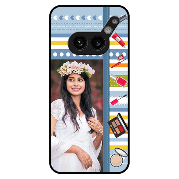 Nothing Phone 2A Plus Custom Glass Phone Case - Makeup Icons Design