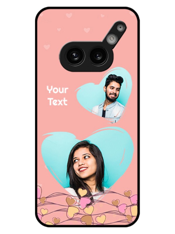 Custom Nothing Phone 2A Plus Custom Glass Phone Case - Love Doodle Design