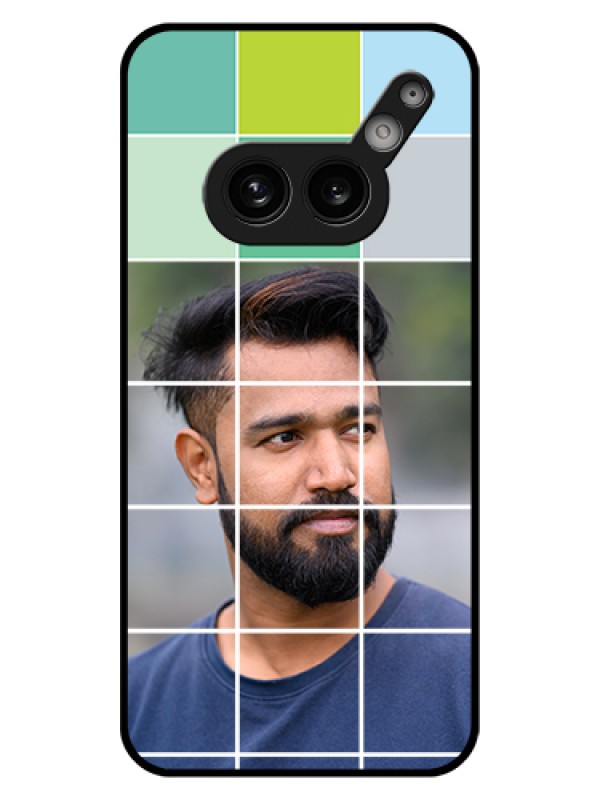 Custom Nothing Phone 2A Plus Custom Glass Phone Case - With White Box Pattern