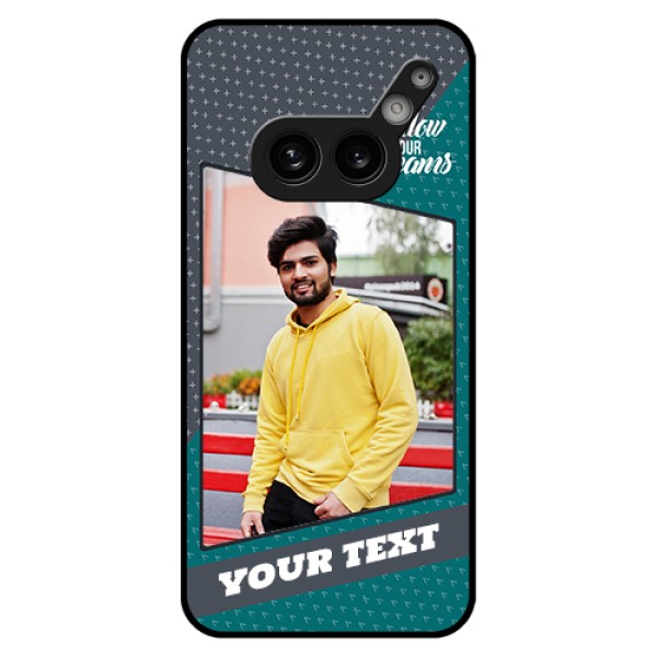 Nothing Phone 2A Plus Custom Glass Phone Case - Background Pattern Design With Quote