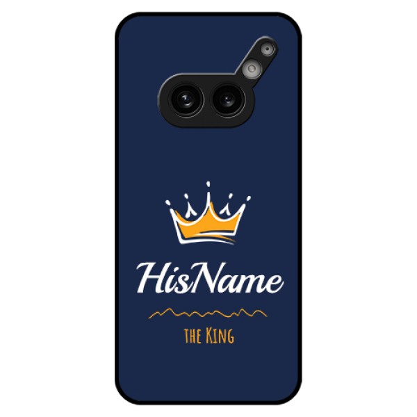 Nothing Phone 2A Plus Custom Glass Phone Case - King With Name Design Nothing Phone 2A Plus Custom Glass Phone Case - King With Name Design