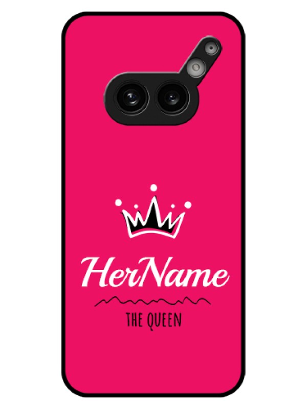 Custom Nothing Phone 2A Plus Custom Glass Phone Case - Queen With Name Design
