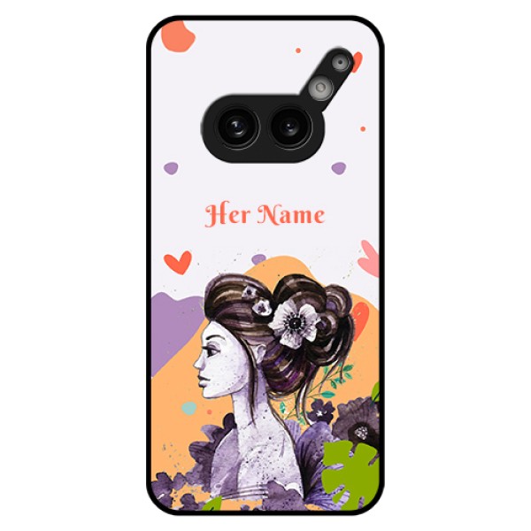 Nothing Phone 2A Plus Custom Glass Phone Case - Woman And Nature Design