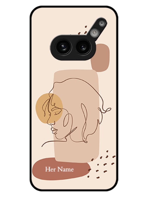 Custom Nothing Phone 2A Plus Custom Glass Phone Case - Calm Woman Line Art Design