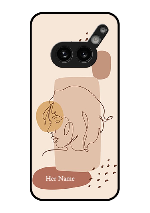 Nothing Phone 2A Plus Custom Glass Phone Case - Calm Woman Line Art Design