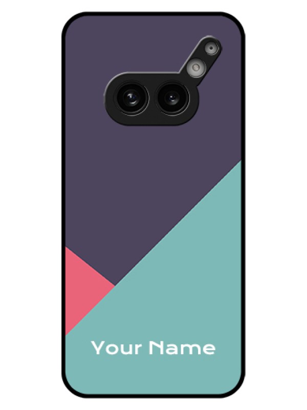 Custom Nothing Phone 2A Plus Custom Glass Phone Case - Tri Color Abstract Design