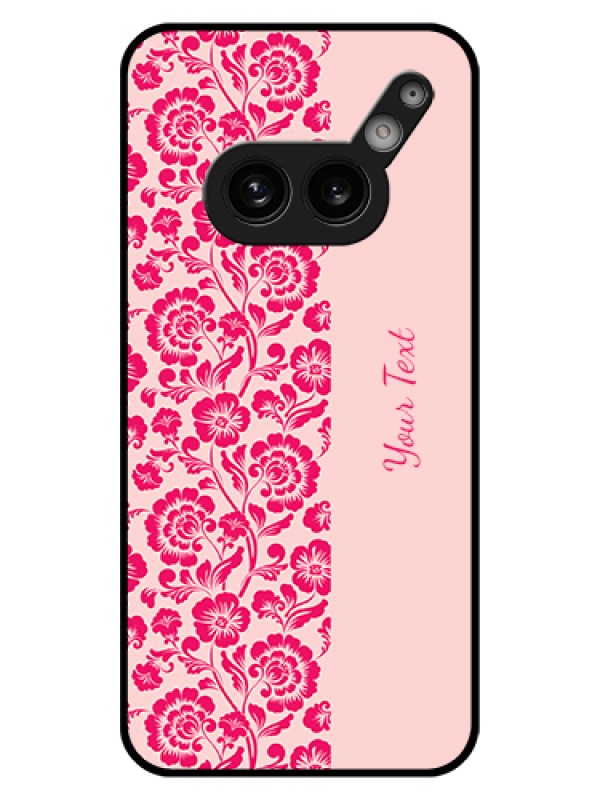 Custom Nothing Phone 2A Plus Custom Glass Phone Case - Attractive Floral Pattern Design