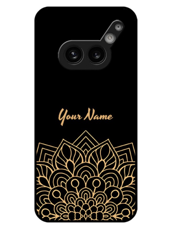 Custom Nothing Phone 2A Plus Custom Glass Phone Case - Golden Mandala Design