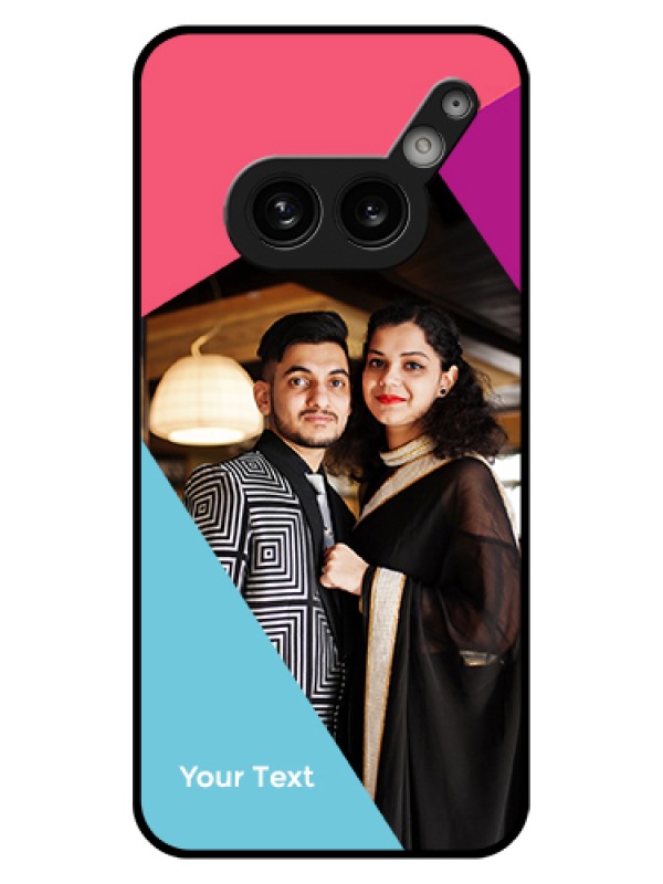 Custom Nothing Phone 2A Plus Custom Glass Phone Case - Stacked Triple Colour Design