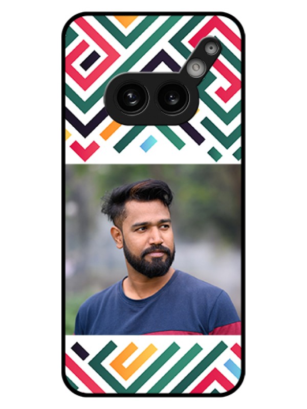 Custom Nothing Phone 2A Plus Custom Glass Phone Case - Colorful Maze Pattern Design