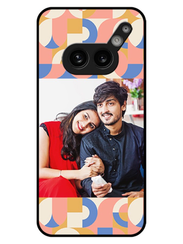 Custom Nothing Phone 2A Plus Custom Glass Phone Case - Semi - Circle Maze Pattern Design