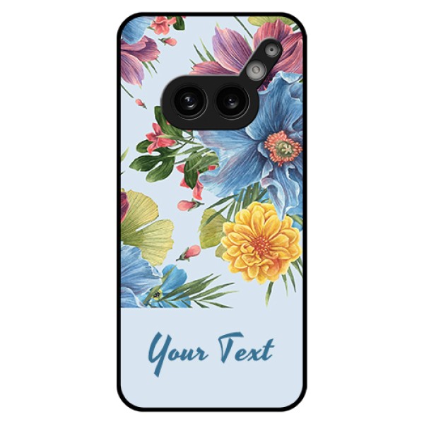 Nothing Phone 2A Plus Custom Glass Phone Case - Stunning Watercolored Flowers Painting Design