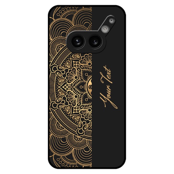 Nothing Phone 2A Plus Custom Glass Phone Case - Mandala Art With Custom Text Design