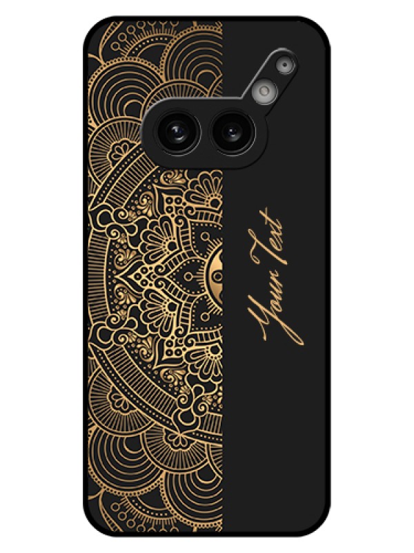 Custom Nothing Phone 2A Plus Custom Glass Phone Case - Mandala Art With Custom Text Design