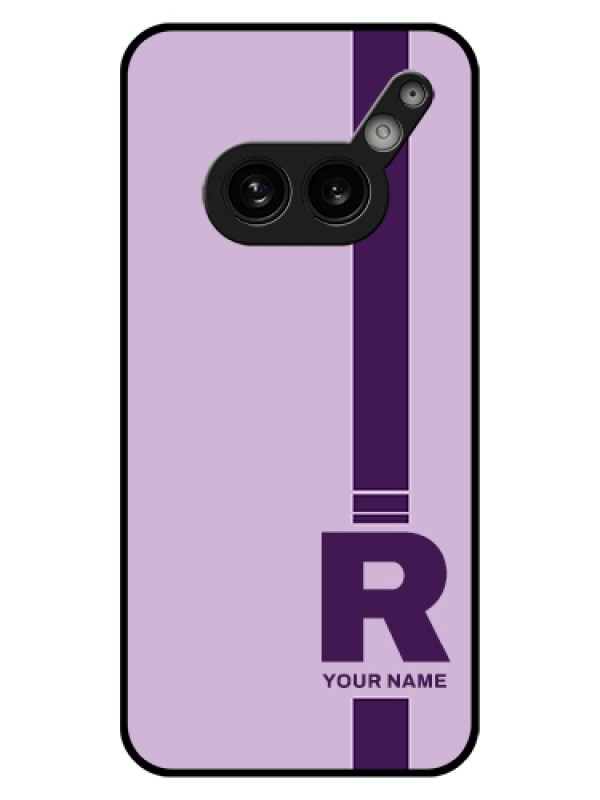 Custom Nothing Phone 2A Plus Custom Glass Phone Case - Simple Dual Tone Stripe With Name Design