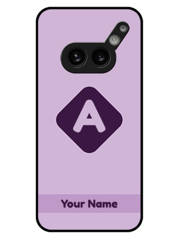 Custom Nothing Phone 2A Plus Custom Glass Phone Case - Custom Letter In Curved Badge Design