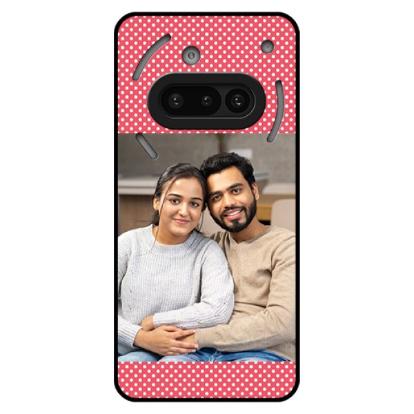 Nothing Phone 3A 5G Custom Glass Phone Case - White Dotted Design
