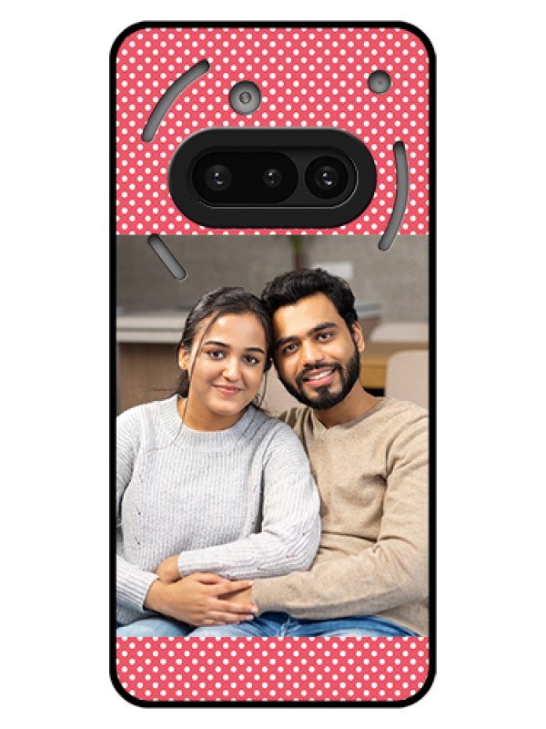 Custom Nothing Phone 3A 5G Custom Glass Phone Case - White Dotted Design