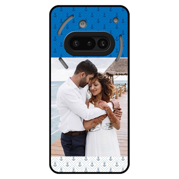 Nothing Phone 3A 5G Custom Glass Phone Case - Blue Anchors Design