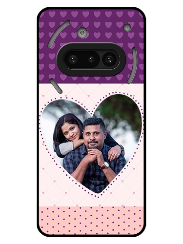 Custom Nothing Phone 3A 5G Custom Glass Phone Case - Violet Love Dots Design
