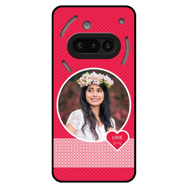 Nothing Phone 3A 5G Custom Glass Phone Case - Pink Color Pattern Design Nothing Phone 3A 5G Custom Glass Phone Case - Pink Color Pattern Design