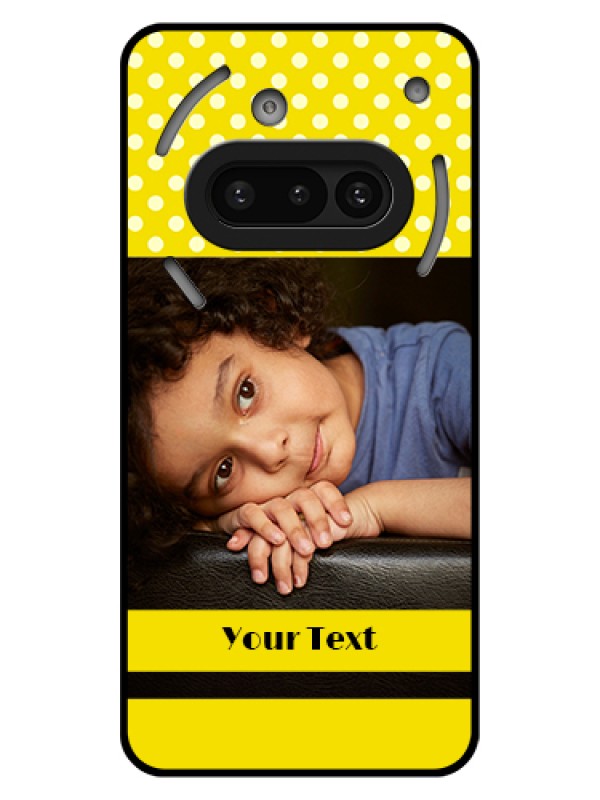 Custom Nothing Phone 3A 5G Custom Glass Phone Case - Bright Yellow Case Design