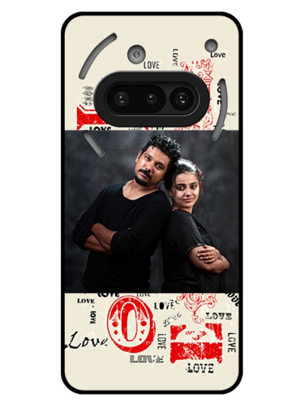 Custom Nothing Phone 3A 5G Custom Glass Phone Case - Trendy Love Design Case