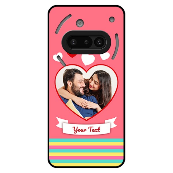 Nothing Phone 3A 5G Custom Glass Phone Case - Love Shapes Doodle Design