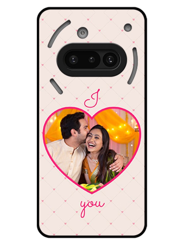 Custom Nothing Phone 3A 5G Custom Glass Phone Case - Heart Shape Design
