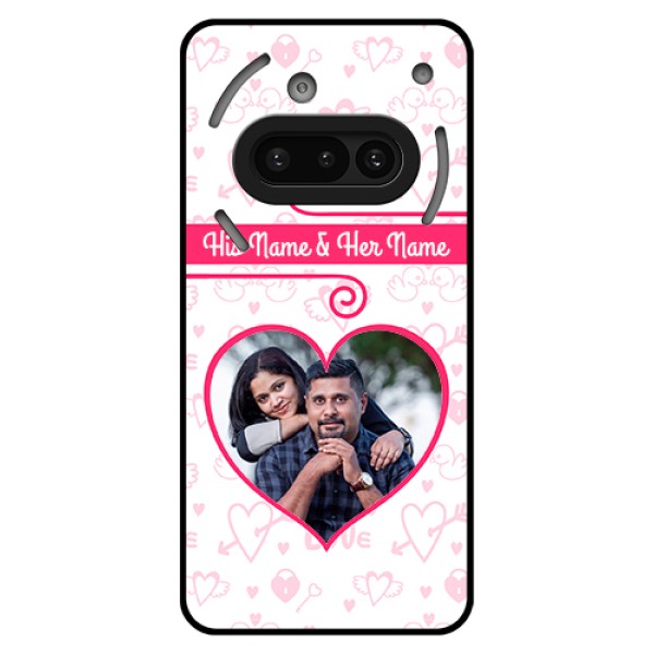 Nothing Phone 3A 5G Custom Glass Phone Case - Heart Shape Love Design