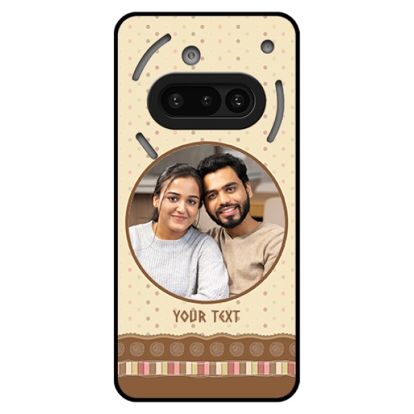 Nothing Phone 3A 5G Custom Glass Phone Case - Brown Dotted Mobile Case Design Nothing Phone 3A 5G Custom Glass Phone Case - Brown Dotted Mobile Case Design