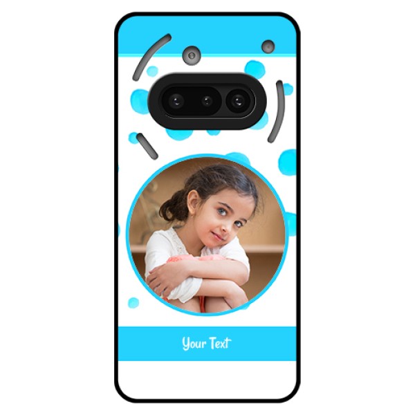 Nothing Phone 3A 5G Custom Glass Phone Case - Blue Bubbles Pattern Design