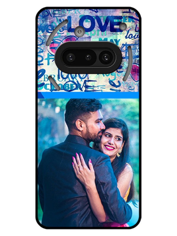 Custom Nothing Phone 3A 5G Custom Glass Phone Case - Colorful Love Design