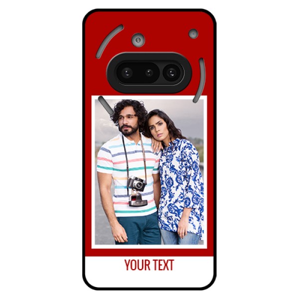 Nothing Phone 3A 5G Custom Glass Phone Case - Red Color Design