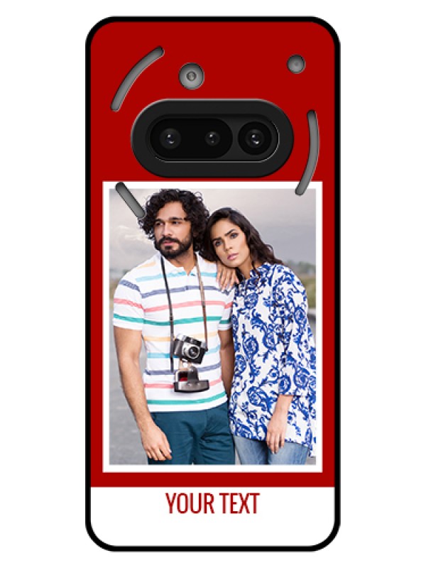 Custom Nothing Phone 3A 5G Custom Glass Phone Case - Red Color Design