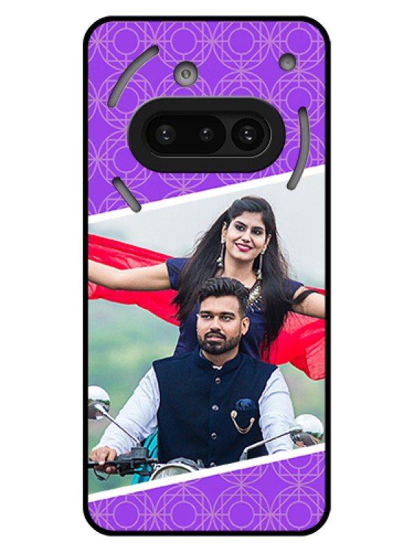Custom Nothing Phone 3A 5G Custom Glass Phone Case - Violet Color Pattern Design
